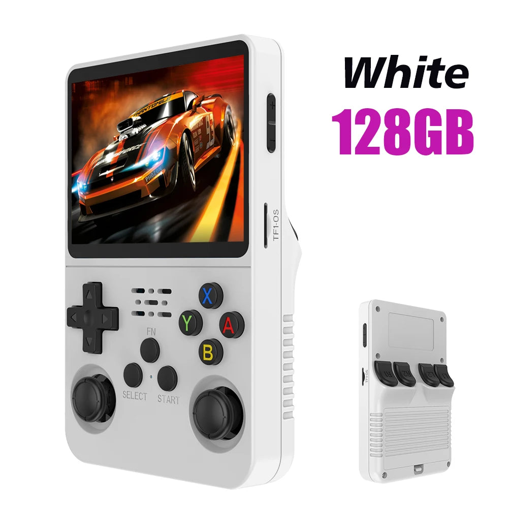 Retro Handheld with 3.5" IPS Linux OS 128GB storage 15K+ games dual joysticks Type-C charging