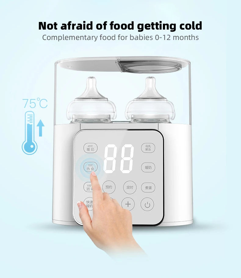 Baby Warmer Professional Edition 3 minute fast heating breast milk/formula universal automatic disinfection drying with LCD temperature display