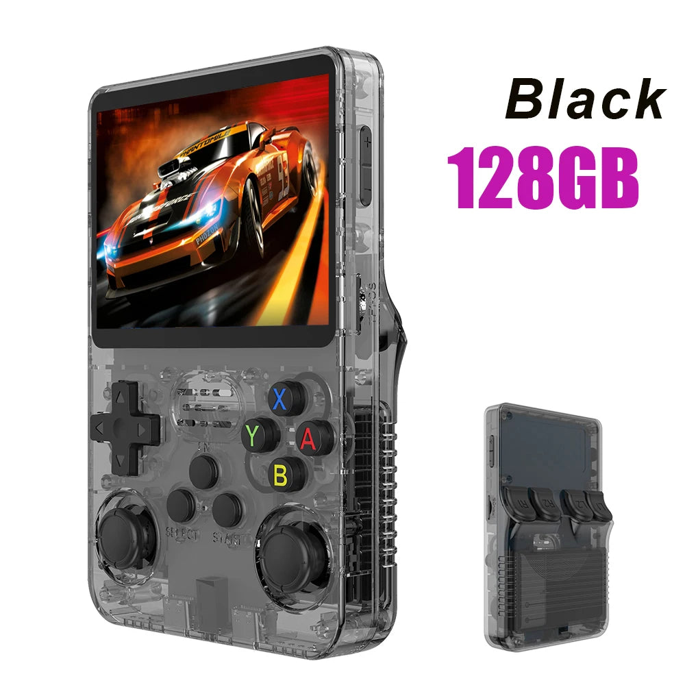 Retro Handheld with 3.5" IPS Linux OS 128GB storage 15K+ games dual joysticks Type-C charging