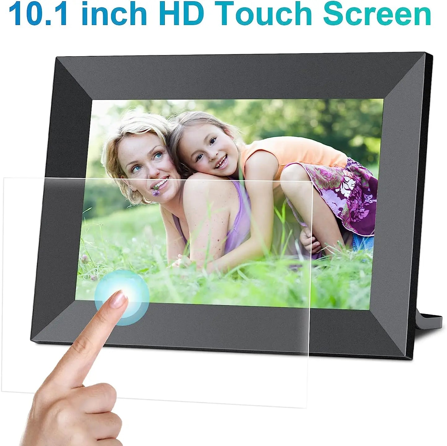 10.1 Inch WiFi Digital Picture Frame 1280x800 IPS Touch Screen 32GB/64GB Wall Mountable Auto Slideshow