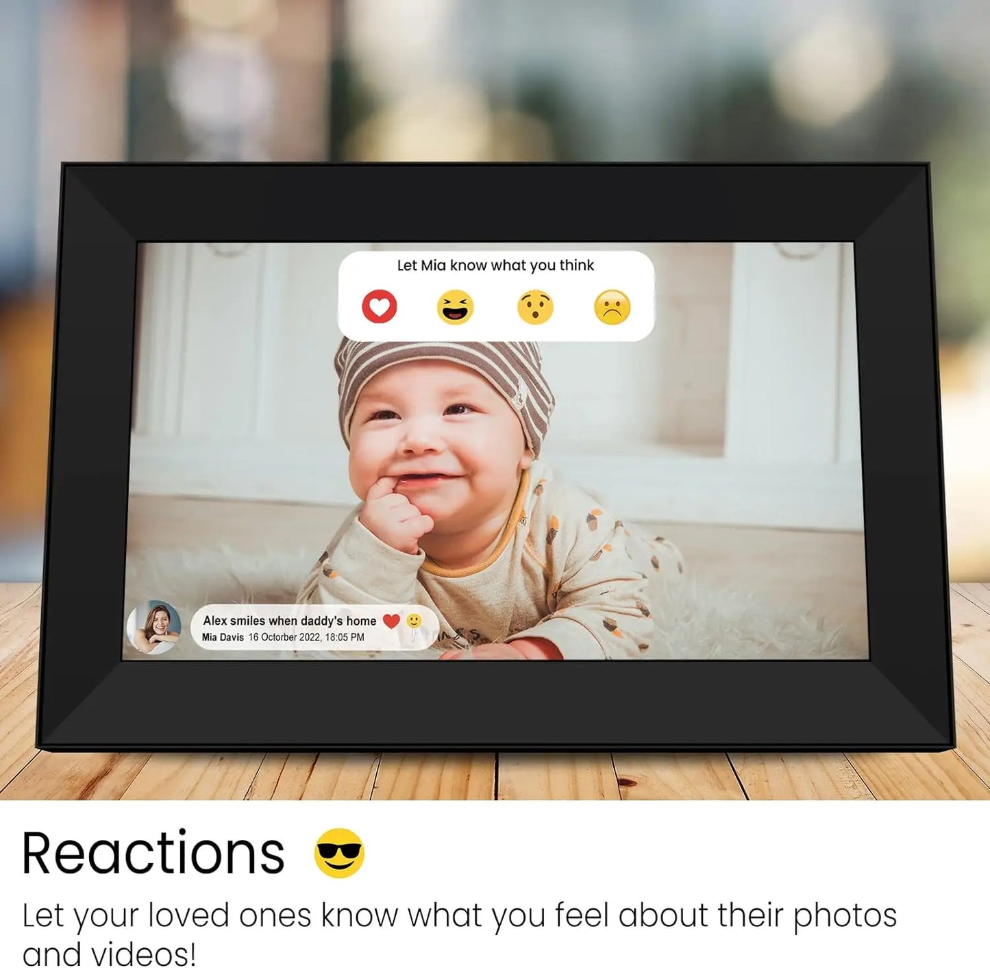10.1 Inch WiFi Digital Picture Frame 1280x800 IPS Touch Screen 32GB/64GB Wall Mountable Auto Slideshow