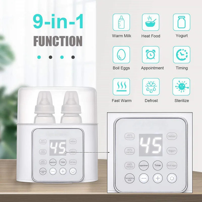 Baby Warmer Professional Edition 3 minute fast heating breast milk/formula universal automatic disinfection drying with LCD temperature display