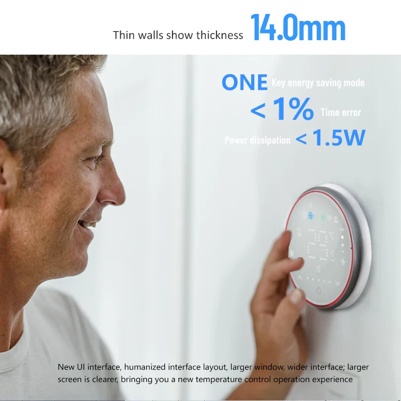 Thermostat intelligent Pro Wi-Fi/RF bimode pour CVC domestique et commercial Contrôleur CVC intelligent avec géorepérage