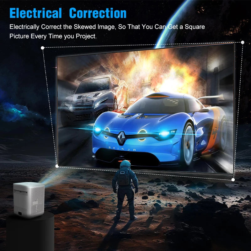 Android 11 Smart Projector 1080P with WiFi6/Bluetooth 5.2 Auto Focus Home Cinema