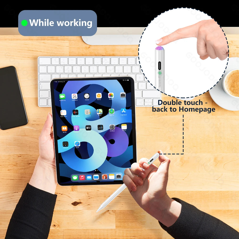 Stylet Bluetooth compatible avec iPad Pen Pro 11 12 9 Air 4 Air 5 Apple Pencil