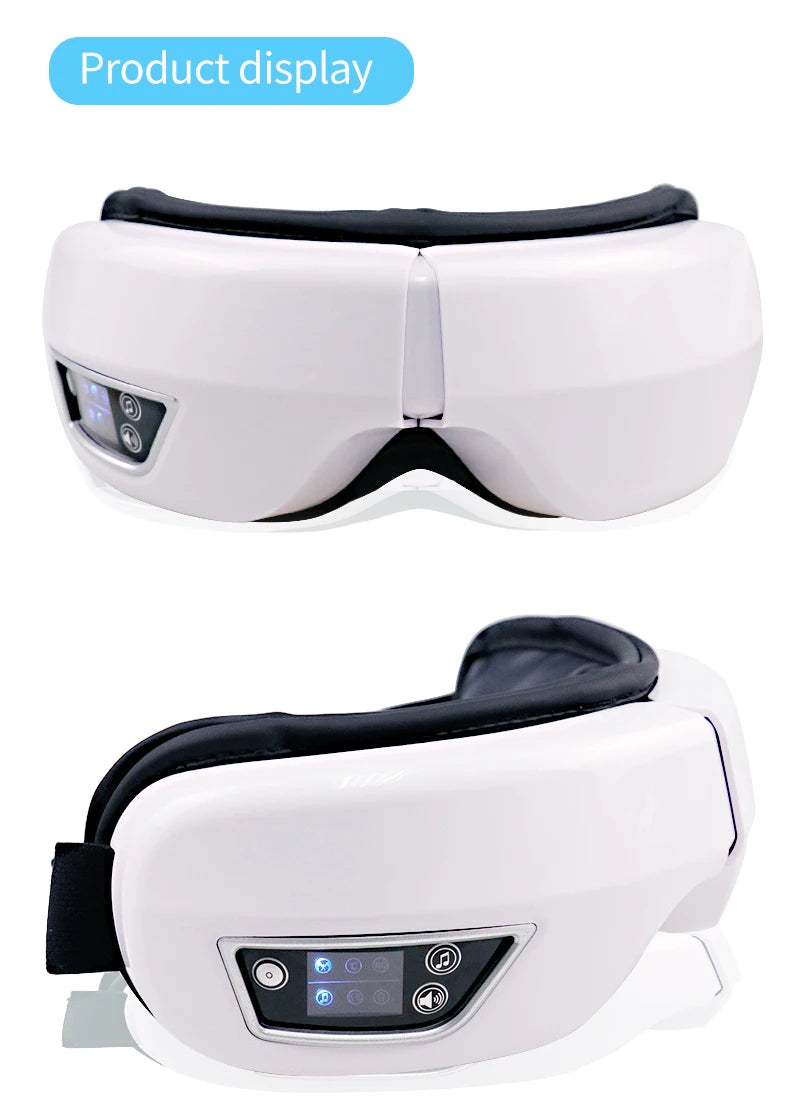Protection oculaire Bluetooth avec vibrations et compresse chaude à température constante pour soulager la sécheresse oculaire. Protection oculaire pliable et portable pour étudiants et professionnels.