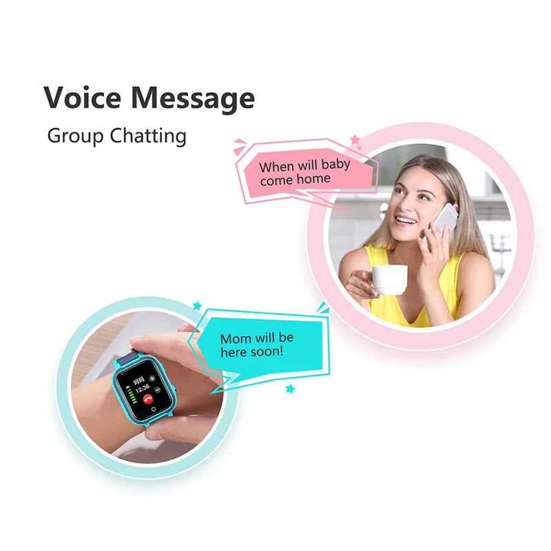 4G Kids Smartwatch GPS/WiFi Tracker HD Video Call SOS Alert IP67 Waterproof Camera
