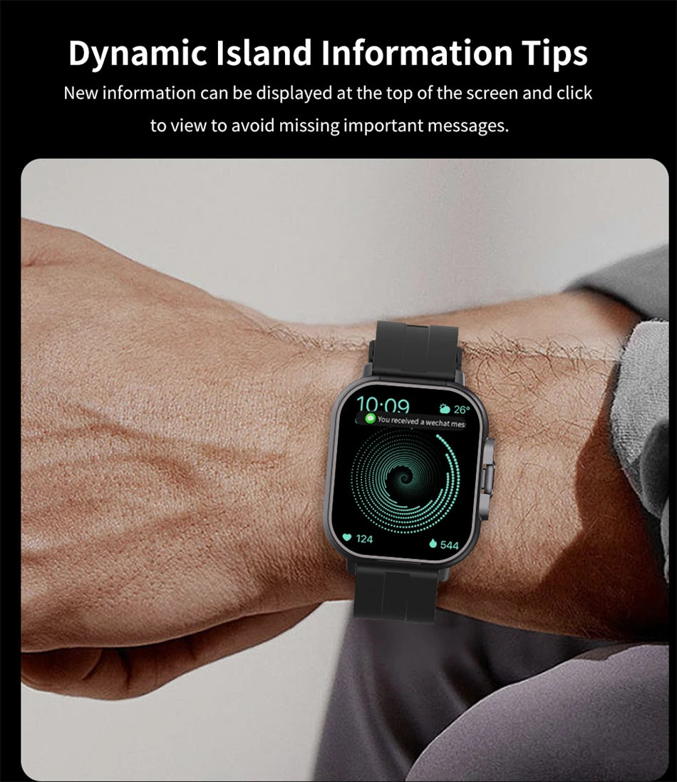 Ultra 2-in-1 Smart Watch with Bluetooth Earphones GPS + Heart Rate Monitor 1.91" HD Touchscreen 3-Day Battery IP67 Waterproof