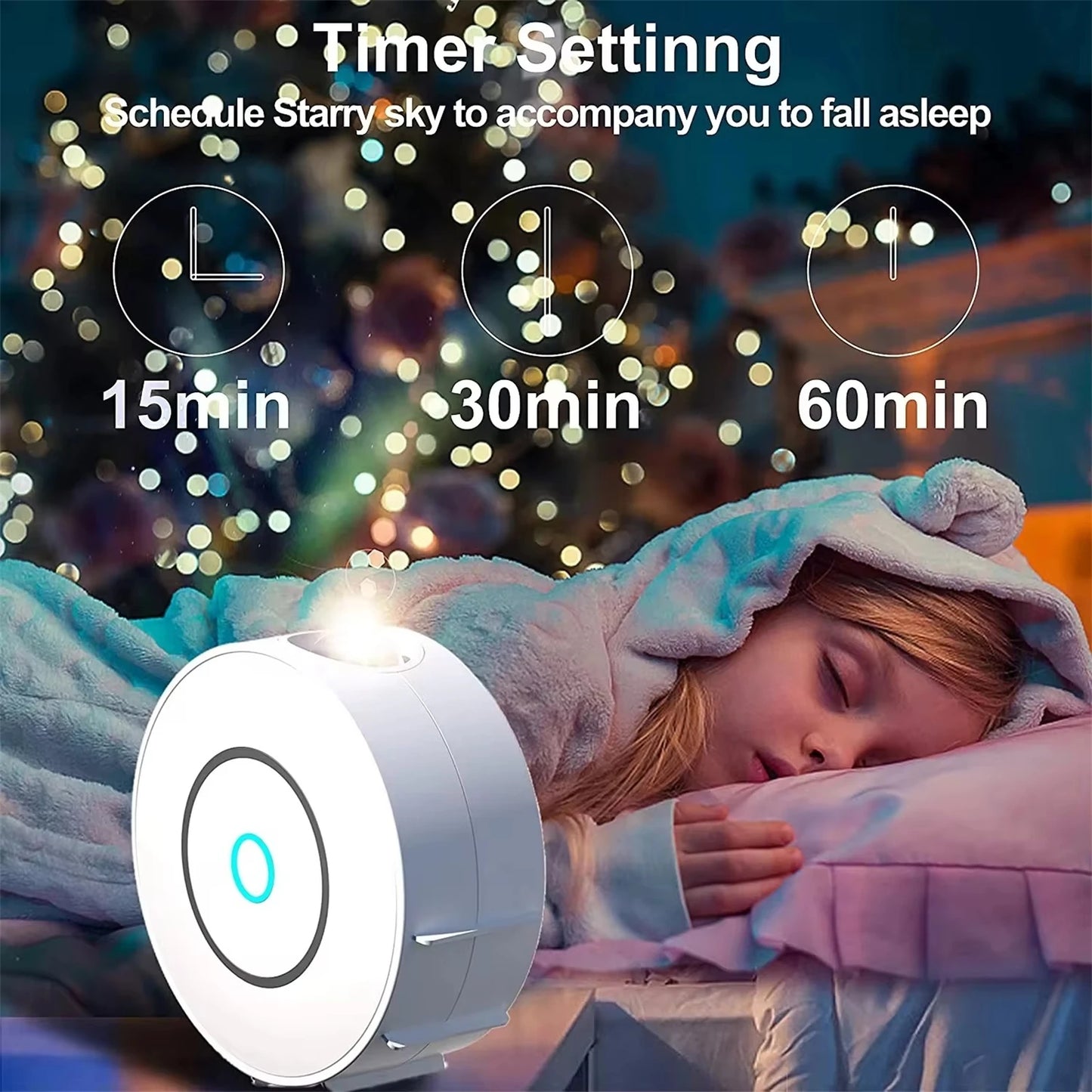 Tuya WiFi Star Projector Smart Voice Control with App Adjustment HD Galaxy Light for Home Decor & Gifts