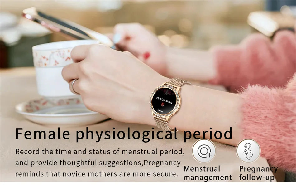 AMOLED Smartwatch for Women Heart Rate/Blood Oxygen Bluetooth Call Android/iOS Compatible