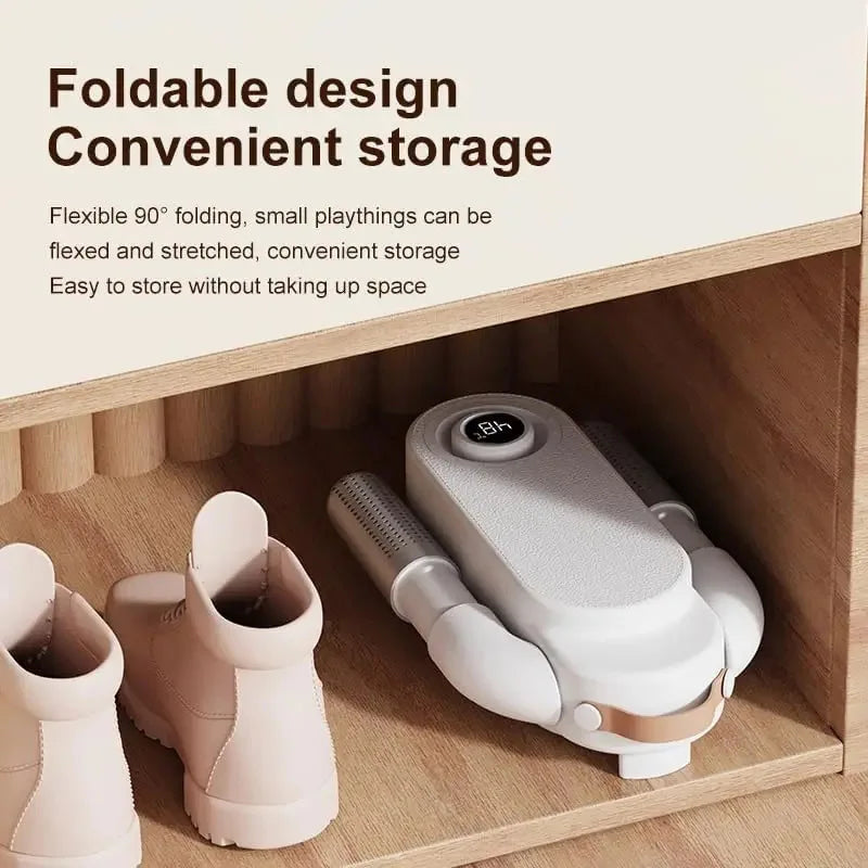 Foldable Electric Shoe Dryer Constant Temperature Boot Warmer Fast Drying & UV Sterilization for Footwear