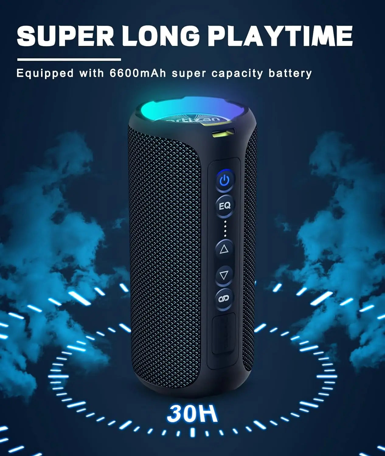 40W stunning subwoofer outdoor speaker IP7 waterproof+30 hour battery life Bluetooth 5.3 wireless connection