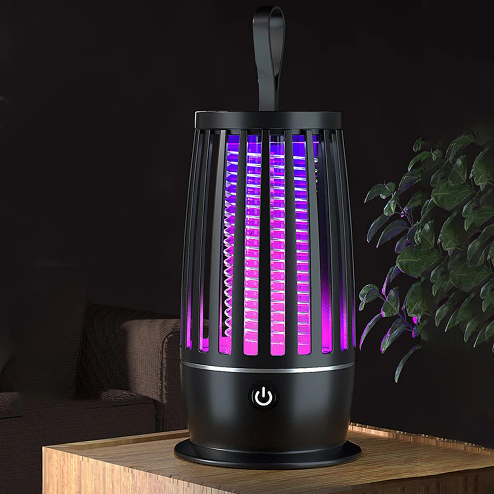 USB Rechargeable Electric Shock Mosquito Repellent Lamp Outdoor Camping LED Mosquito Repellent Lamp+Indoor Household Mosquito Killer (Photocatalyst/3000V High Voltage) IP65 Waterproof