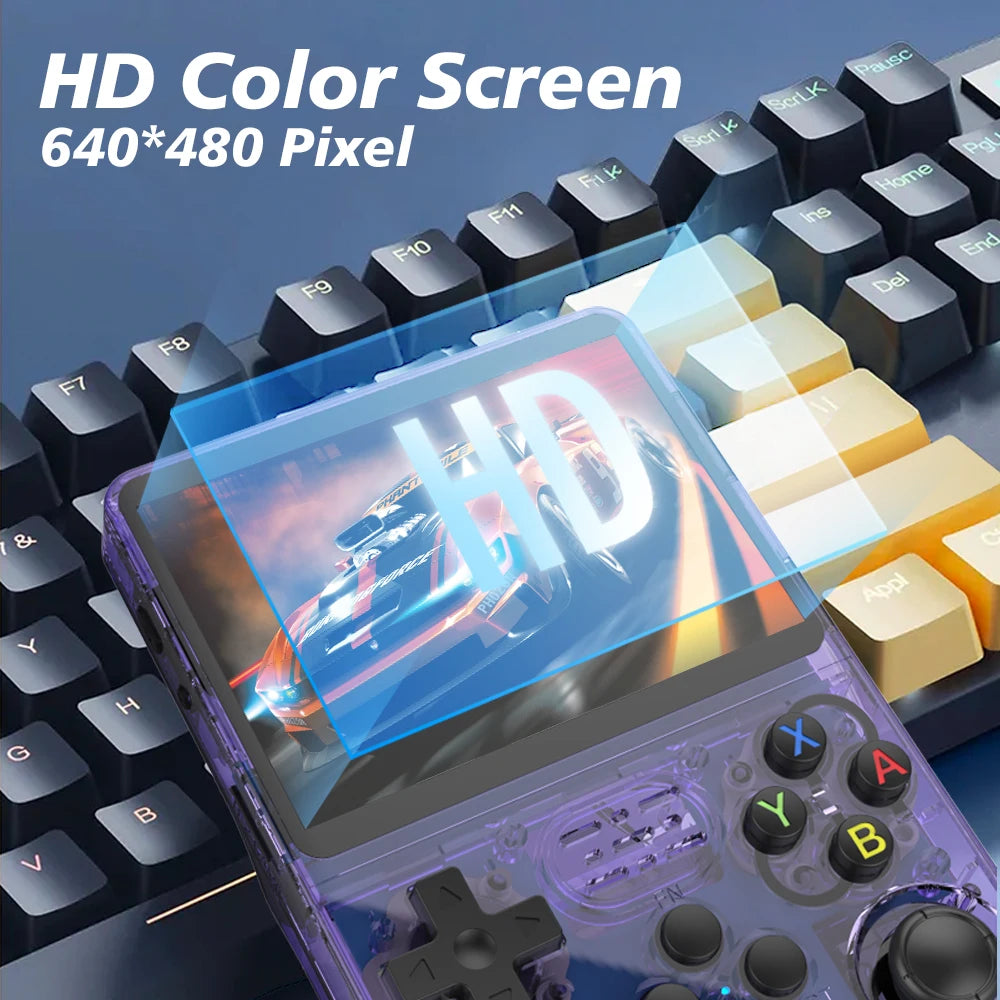 Retro Handheld with 3.5" IPS Linux OS 128GB storage 15K+ games dual joysticks Type-C charging