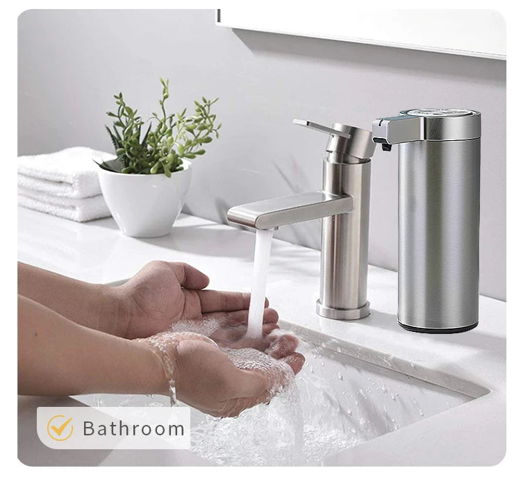 Smart Touchless Soap Dispenser 304 Stainless Steel Auto Foam/Liquid for Kitchen Bathroom