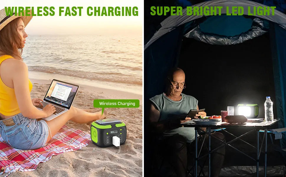 200W/155Wh Solar Power Station 42000mAh Li-ion Battery AC 110V + DC + USB QC3.0 Portable Generator for Camping/RV/Emergency15