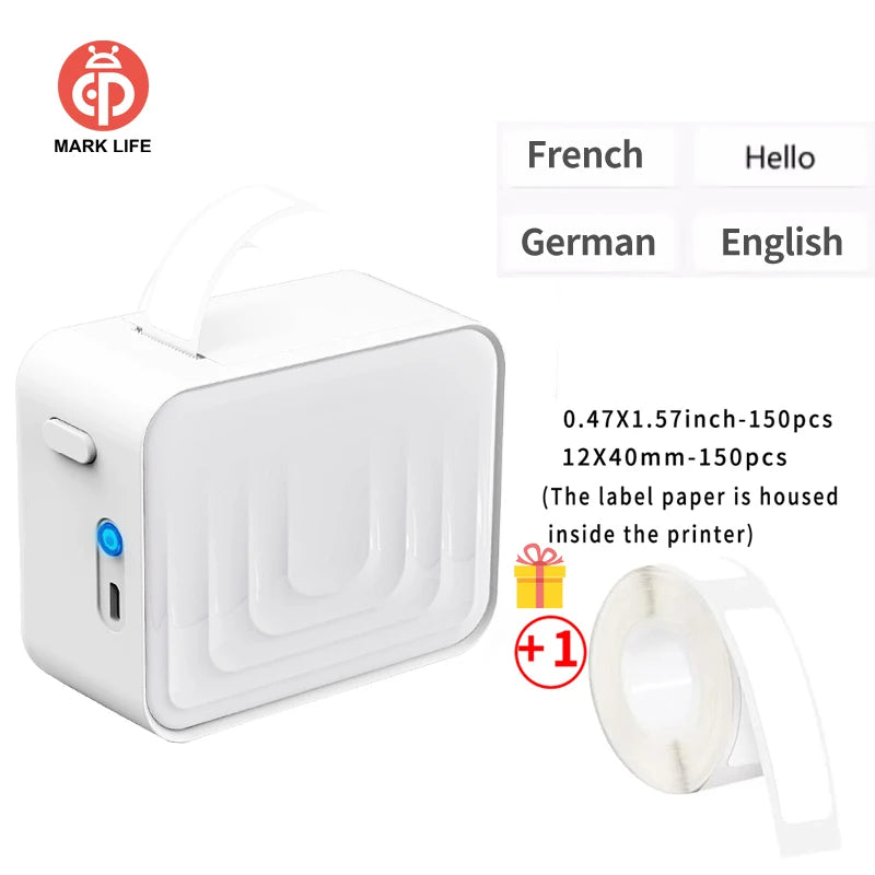 Wireless Bluetooth label machine with label stickers thermal label printer labeling machine