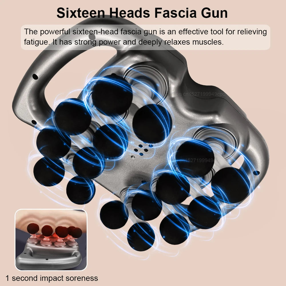Head Fascia Massage Gun High Frequency Deep Tissue Therapy Neck/Shoulder/Waist Relief