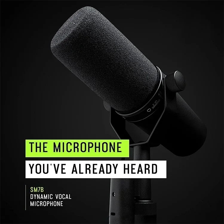 Professional dynamic microphone for live streaming/recording studio/podcast, suitable for multiple scenarios with adjustable frequency response