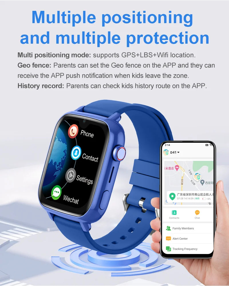 4G Kids Smart Watch GPS WiFi Video Call SOS Tracker Camera Monitor Location Phone Watch