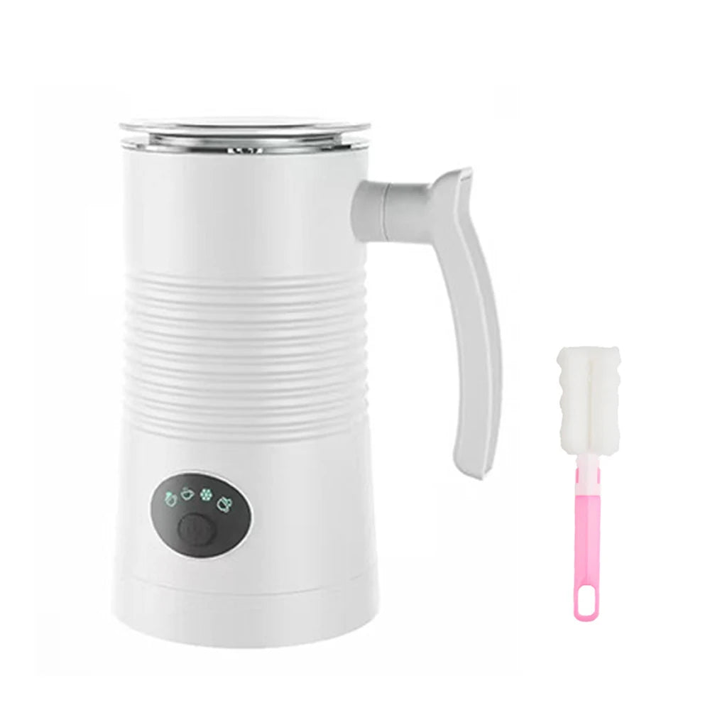 4-in-1 Electric Milk Frother Auto Rotary Function for Hot/Cold Foam Cappuccino Latte & Coffee Drinks