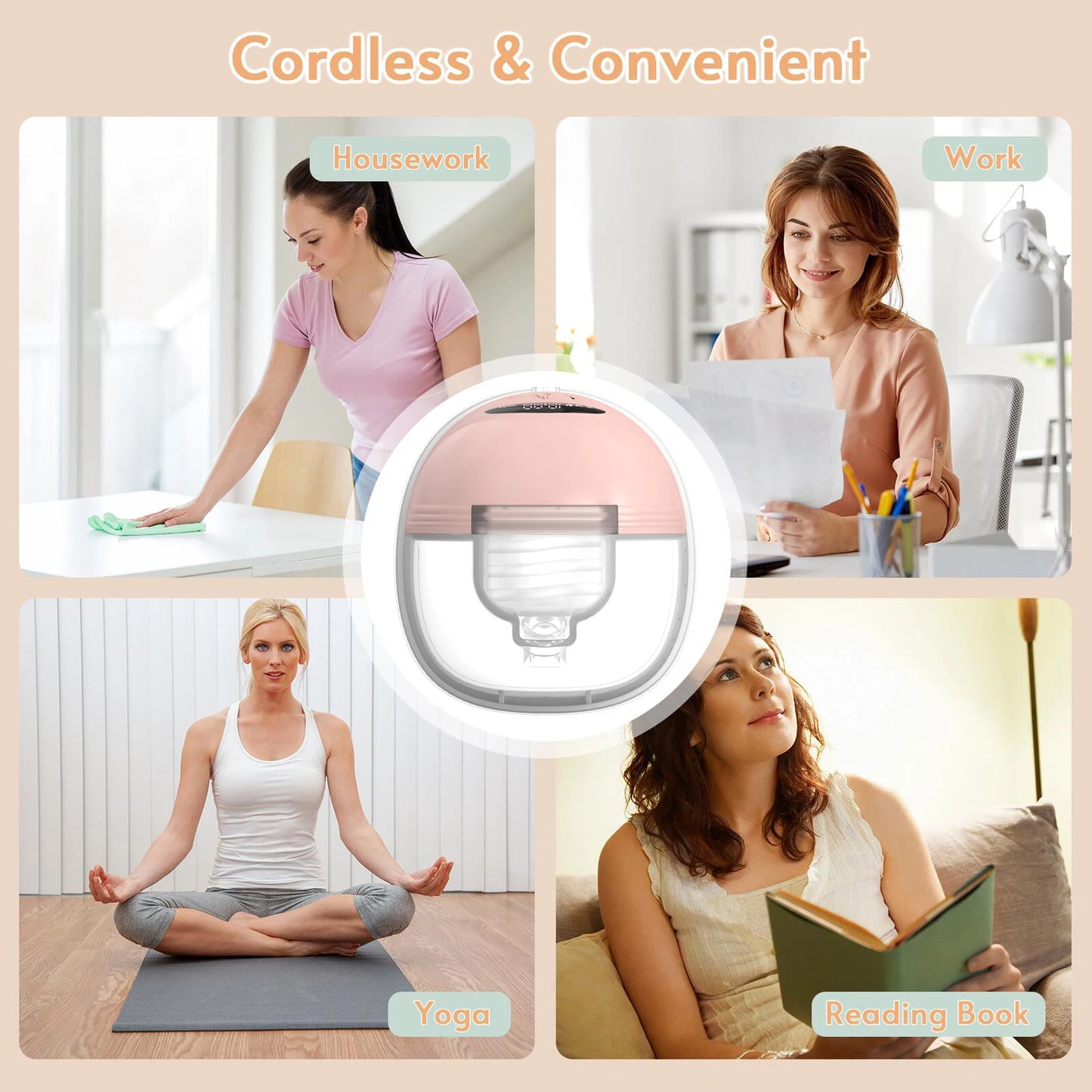 Tire-lait portable électrique mains libres sans BPA, collecteur de lait maternel, tire-lait portable