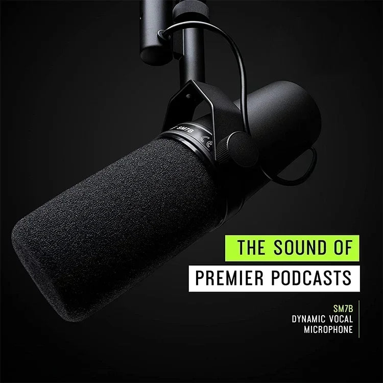 Professional dynamic microphone for live streaming/recording studio/podcast, suitable for multiple scenarios with adjustable frequency response