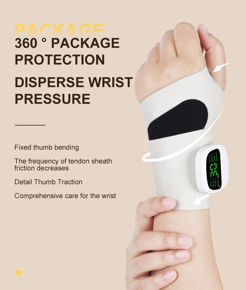 Appareil de massage du poignet sans fil à chargement USB soulage la ténosynovite/fatigue de la main de la souris appareil de thérapie par vibration portable