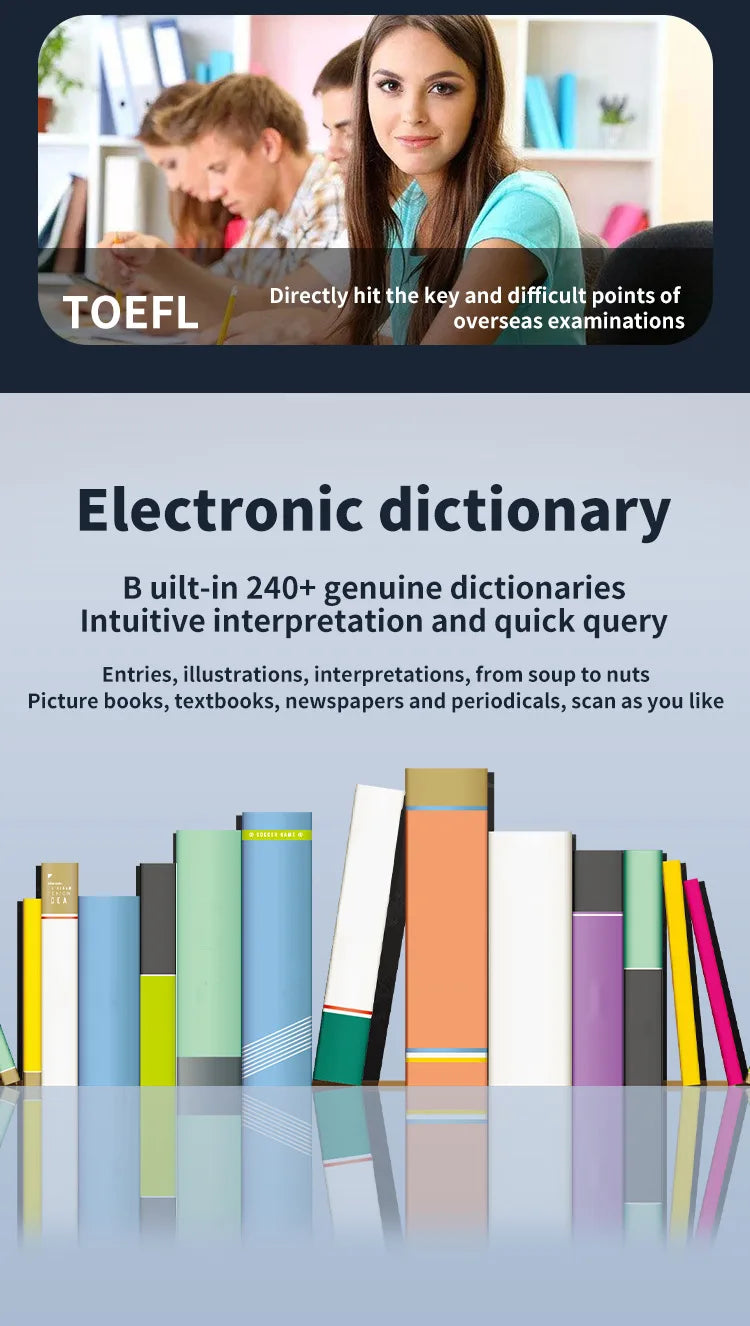 123-Language Smart Pen Offline Textbook Scanner & English Dictionary with Voice Translation
