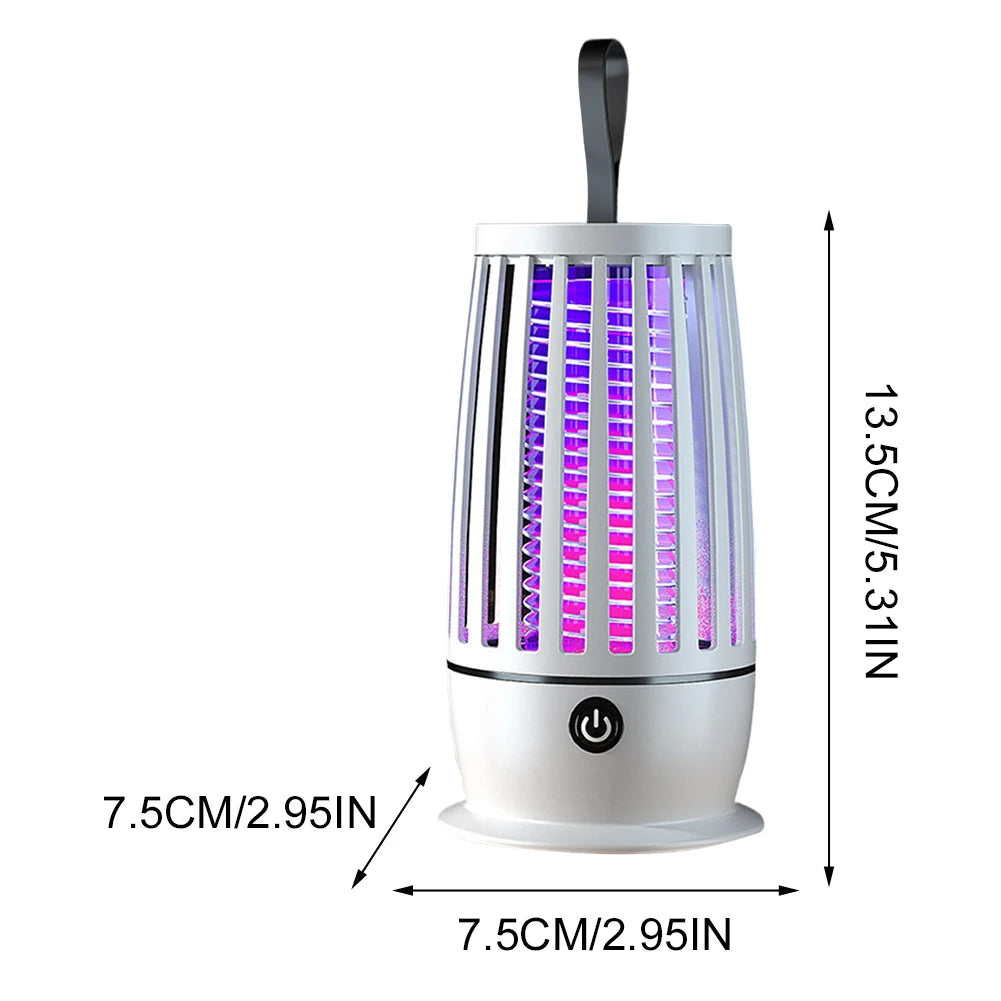USB Rechargeable Electric Shock Mosquito Repellent Lamp Outdoor Camping LED Mosquito Repellent Lamp+Indoor Household Mosquito Killer (Photocatalyst/3000V High Voltage) IP65 Waterproof