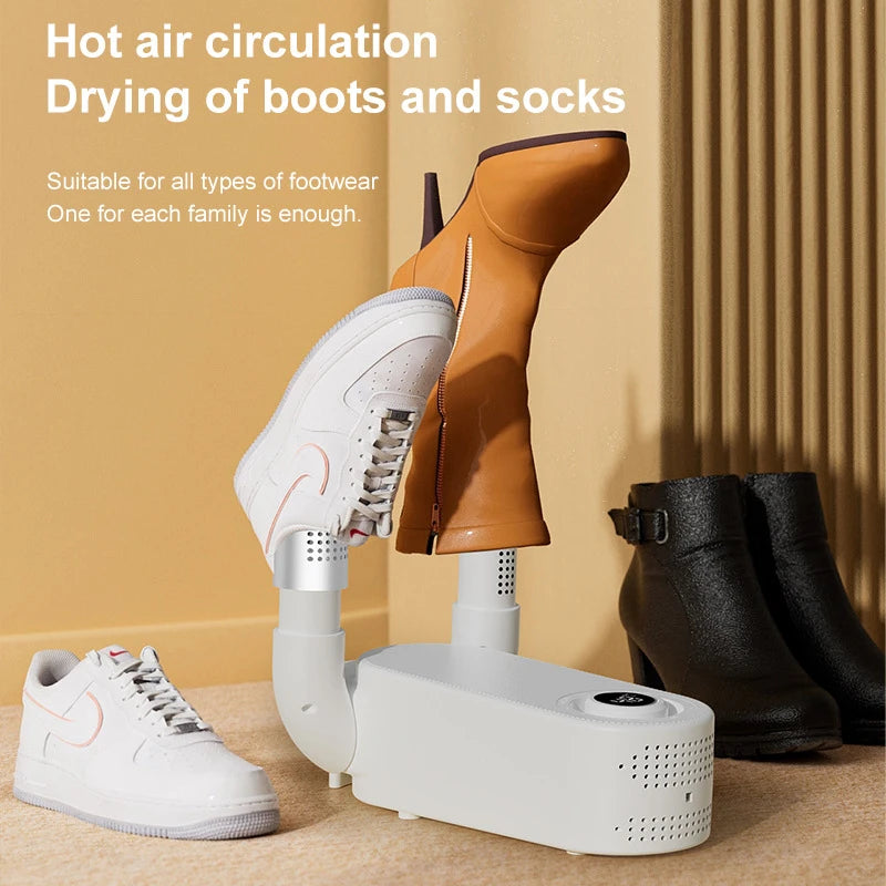 Foldable Electric Shoe Dryer Constant Temperature Boot Warmer Fast Drying & UV Sterilization for Footwear