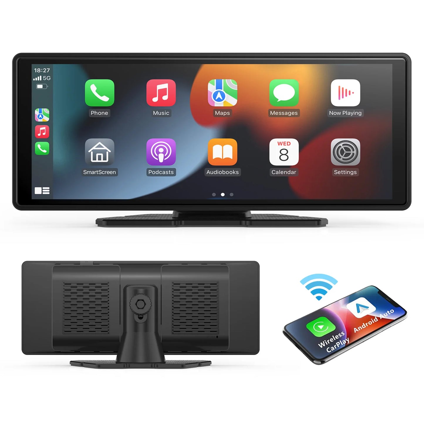 Universal portable car screen, wireless screen, wireless car stereo with Android car, car touch screen