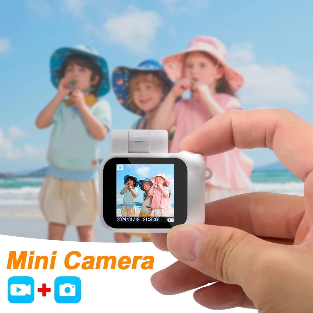 1080P HD Mini Camera w/ Screen Flash & Battery Dock Ultra Compact Portable Video Recorder
