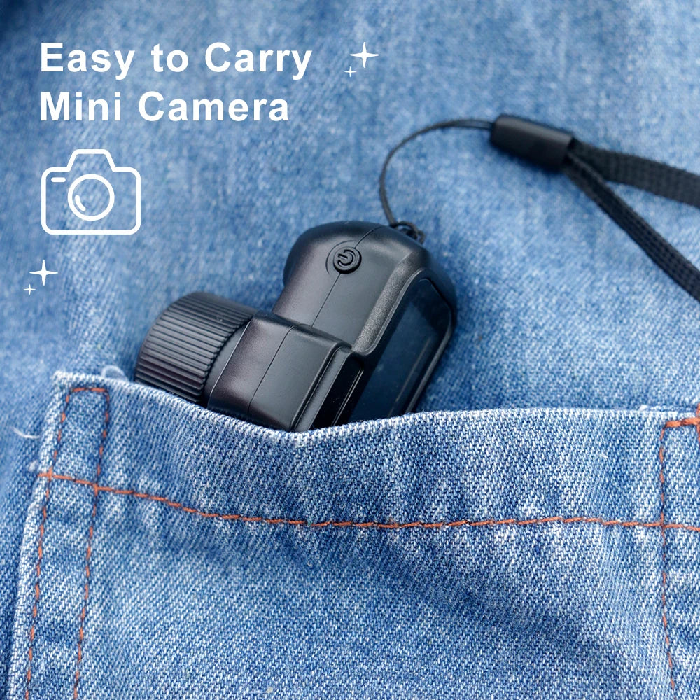 1080P HD Mini Camera w/ Screen Flash & Battery Dock Ultra Compact Portable Video Recorder
