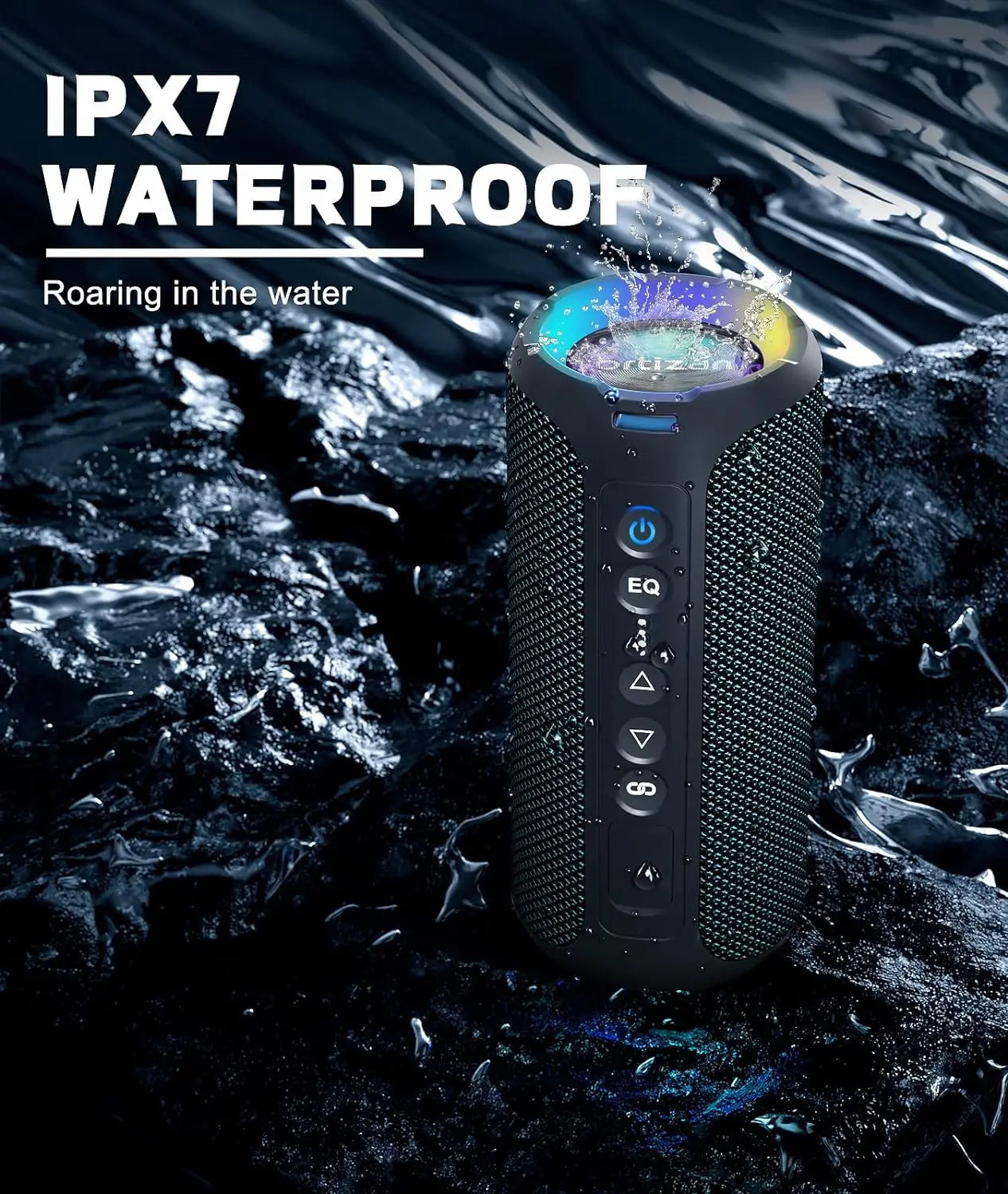 40W stunning subwoofer outdoor speaker IP7 waterproof+30 hour battery life Bluetooth 5.3 wireless connection