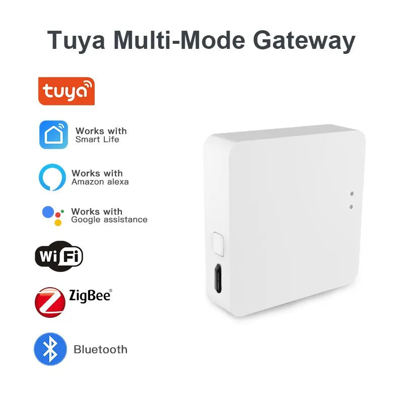 Tuya Smart Hub - Multi-Protocol Gateway for Zigbee & Bluetooth Devices | Works with Alexa, Google Home | Wireless Smart Home Bridge & Remote Control