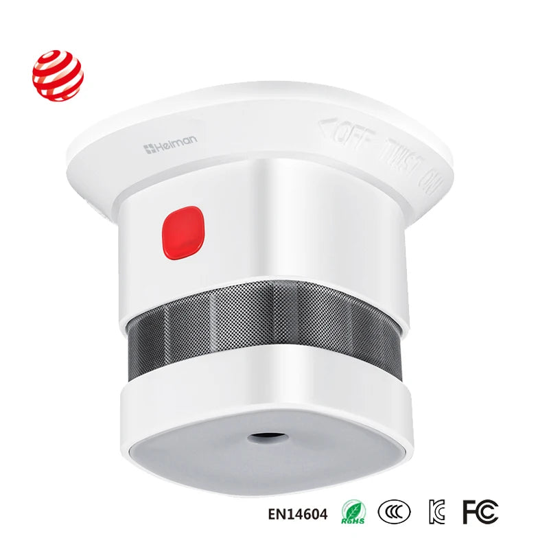 Zigbee Smoke Alarm Detector 2.4GHz Wireless Smart Home Sensor with 85dB Audible Alert High Sensitivity & Tuya APP Integration