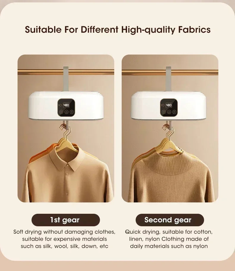 Mini Foldable Electric Dryer Portable Travel Dryer with Timer & Drying Bag Fast Drying for Clothes Underwear Socks Compact Cabinet Design