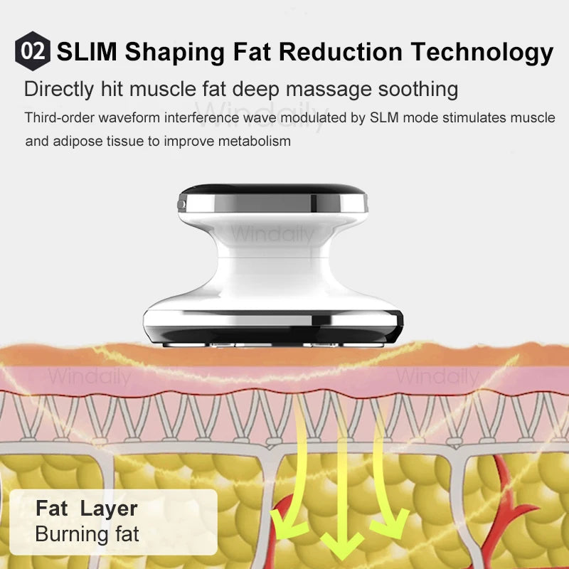 EMS+RF dual frequency lipolysis instrument intelligent slimming body shaping/LED phototherapy/fat burning massage three in one (suitable for slimming waist and legs)