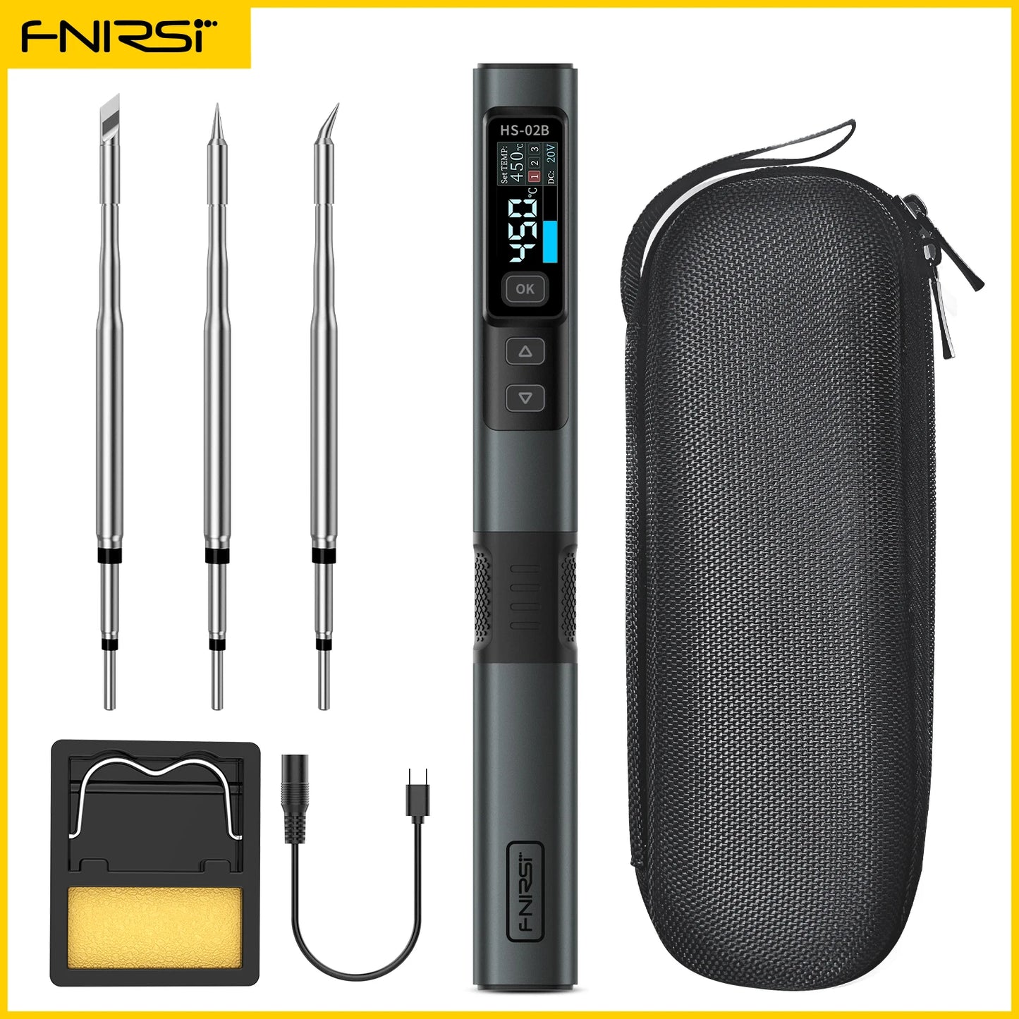 100W PD Fast-Charging Soldering Iron Kit Adjustable 100-450℃ with Portable Rework Station