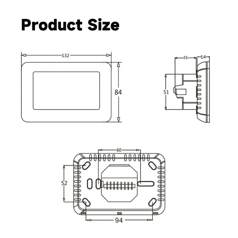 Electric floor heating, plumbing, LCD display screen, intelligent temperature controller, Tuya WiFi temperature controller