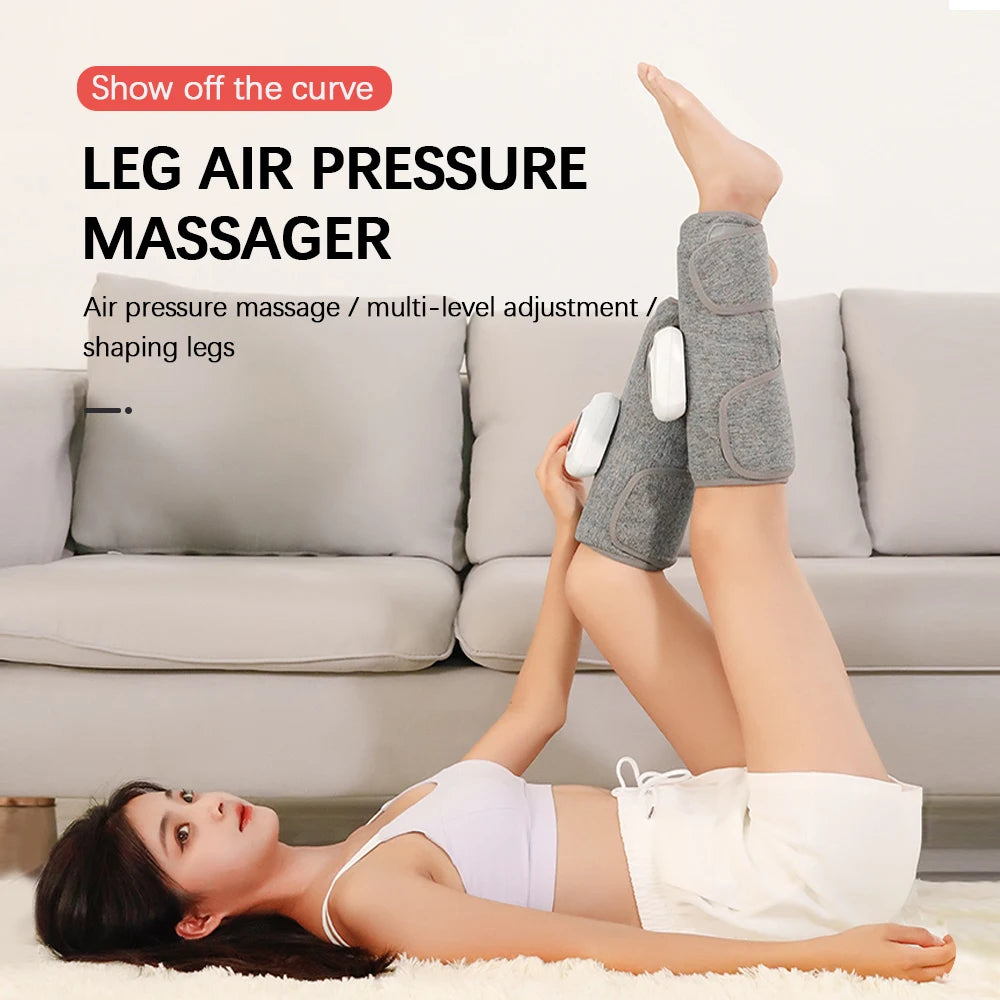 Masseur de pieds à airbag 360° avec mode de pression d'air à 3 vitesses/relaxation des mollets/double usage pour le bureau et la maison