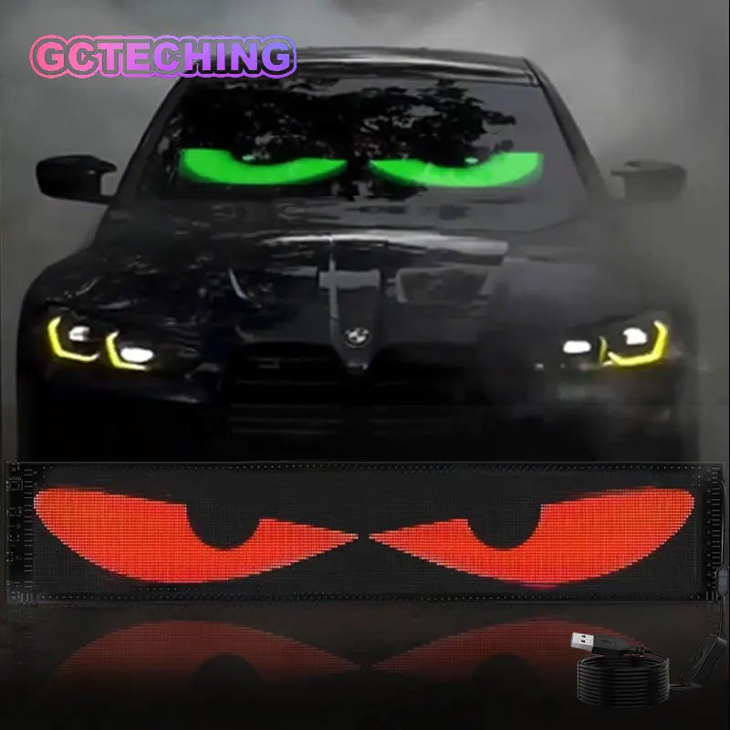 RGB LED Matrix Panel for Trucks Bluetooth App-Controlled DIY Programmable Scrolling Eyes