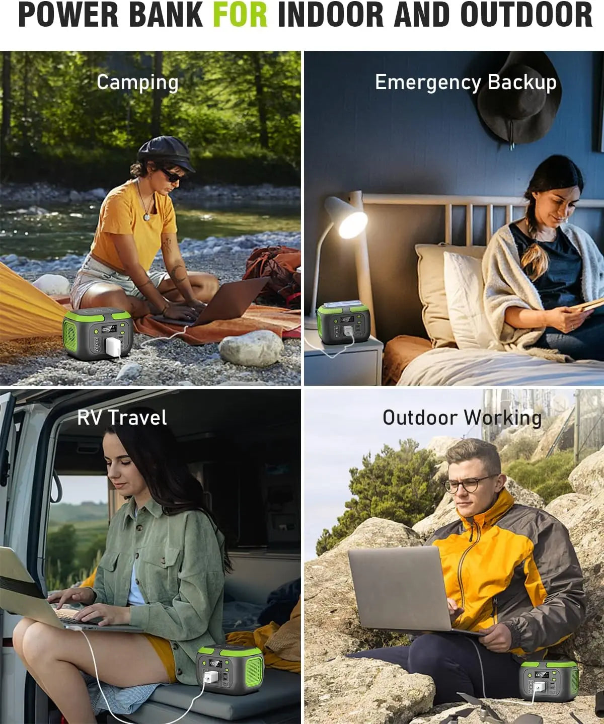 200W/155Wh Solar Power Station 42000mAh Li-ion Battery AC 110V + DC + USB QC3.0 Portable Generator for Camping/RV/Emergency15