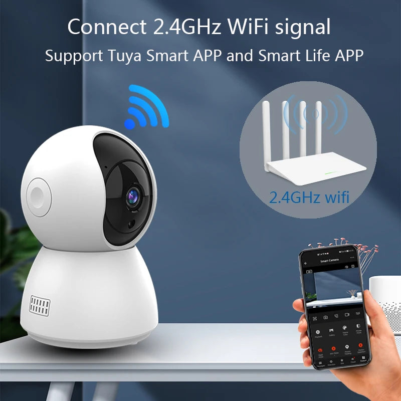 Smart 4MP HD WiFi IP Cam Auto Tracking Indoor Security CCTV/Baby Monitor with Night Vision