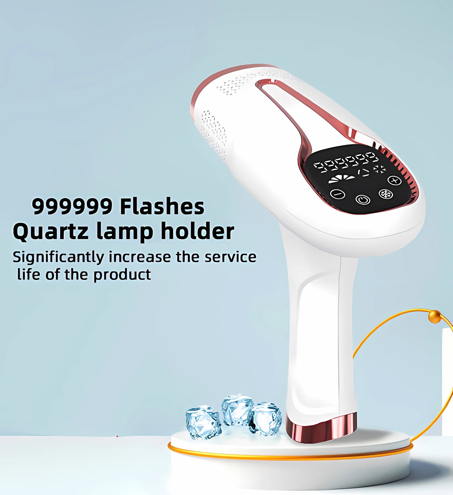 999,999 Flash IPL Laser Hair Removal Device Permanent Painless Epilator for Women & Bikini Area with 5 Energy Levels & Ice Cooling