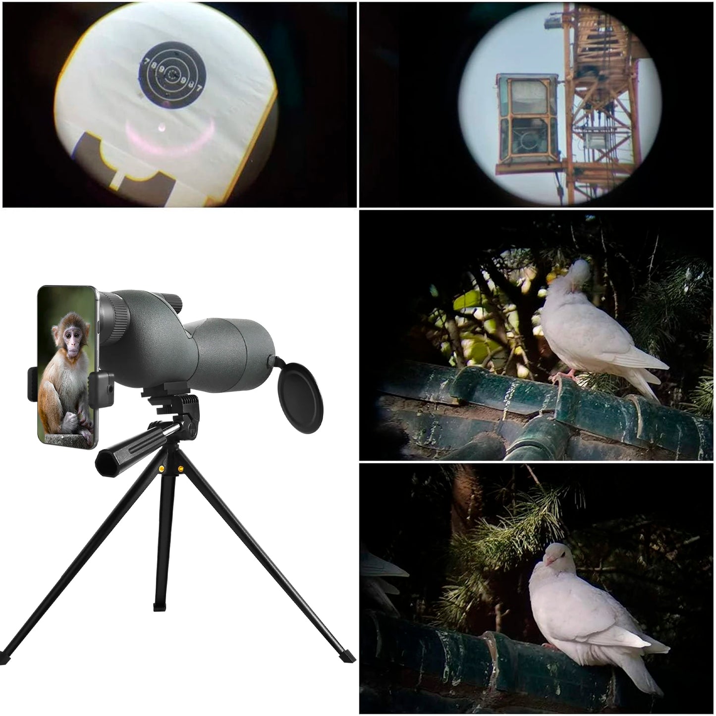 25-75x60 BAK4 FMC Spektiv, wasserdichtes Zoom-Monokular zur Vogelbeobachtung mit Stativ