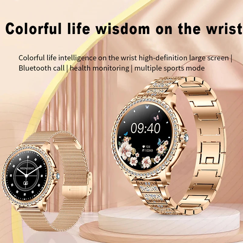 AMOLED Smartwatch for Women Heart Rate/Blood Oxygen Bluetooth Call Android/iOS Compatible