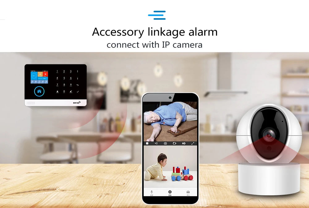 Tuya Smart WiFi GSM Home Alarm System 433MHz Wireless Burglar Security with Alexa/Google Home CE/FCC Certified