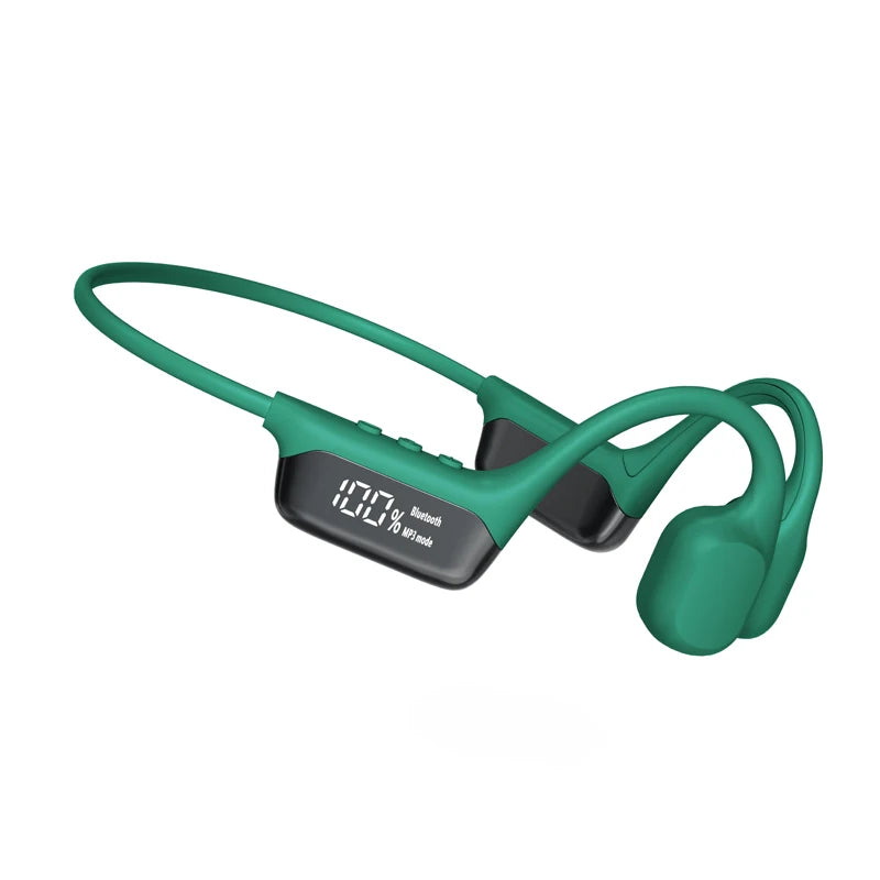 Turbo Bass Bone Conduction Sports Earphones Bluetooth 5.4+32GB Memory | IPX8 Professional Waterproof Universal for Swimming and Running Ultra Long Range MP3 Mode